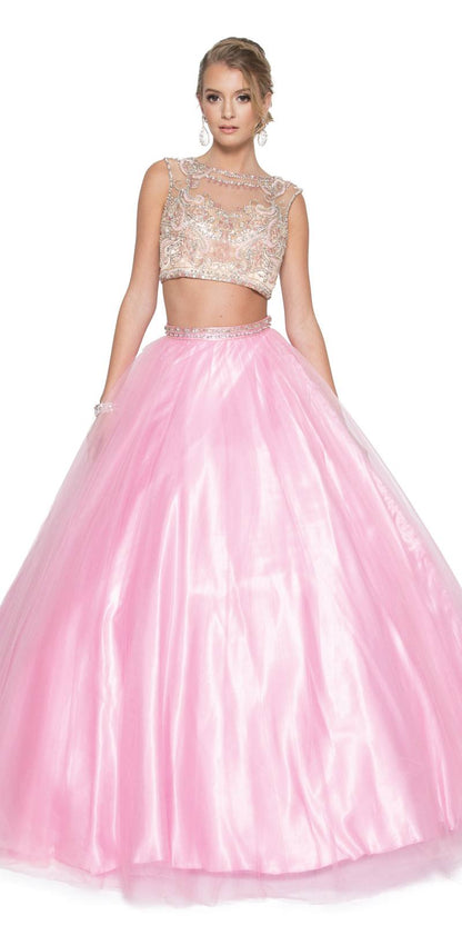 Juliet 338 Quinceanera Dress 2-Piece Bateau Neckline Cap Sleeve by DiscountDressShop