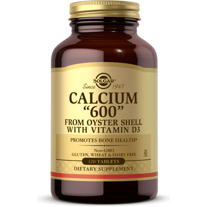 Solgar Calcium "600" (from Oyster Shell with Vitamin D3) 120 Tablets by Pasteur Pharmacy
