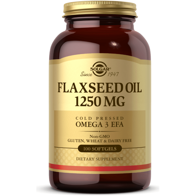 Solgar Flaxseed Oil 1250mg 100 Softgels by Pasteur Pharmacy