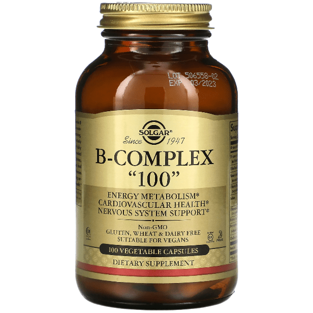 Solgar B-Complex "100" 100 Vegetable Capsules by Pasteur Pharmacy