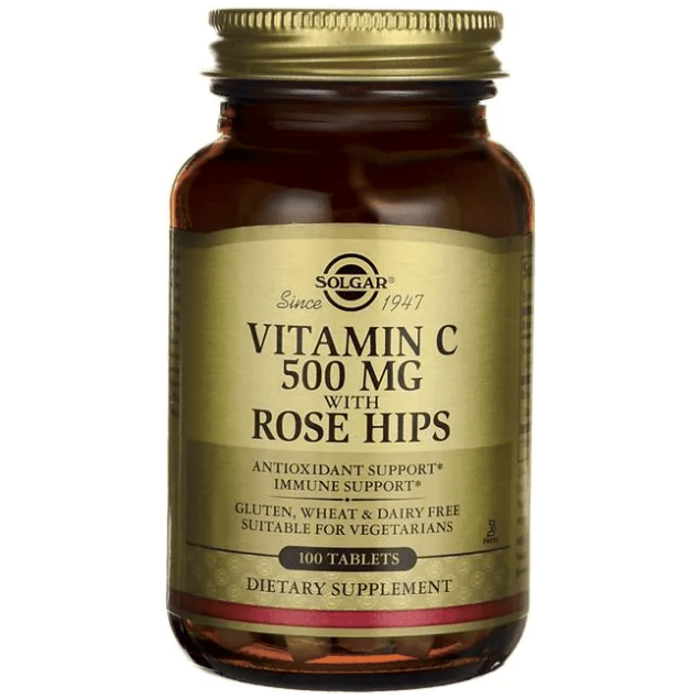 Solgar Vitamin C 500 mg with Rose Hips 100 Tablets by Pasteur Pharmacy