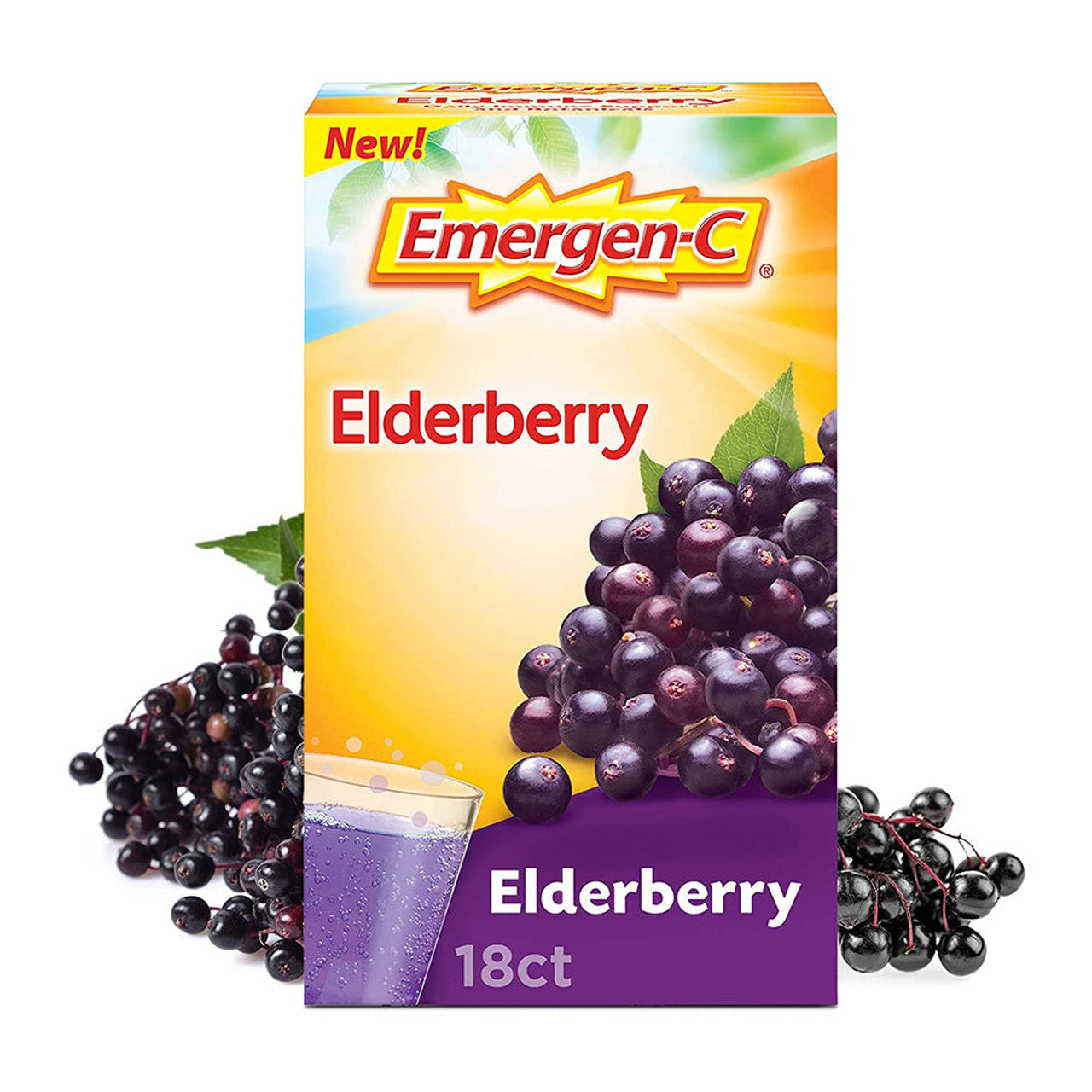 Emergen-C Fizzy Drink Mix Immune Support Elderberry by Pasteur Pharmacy