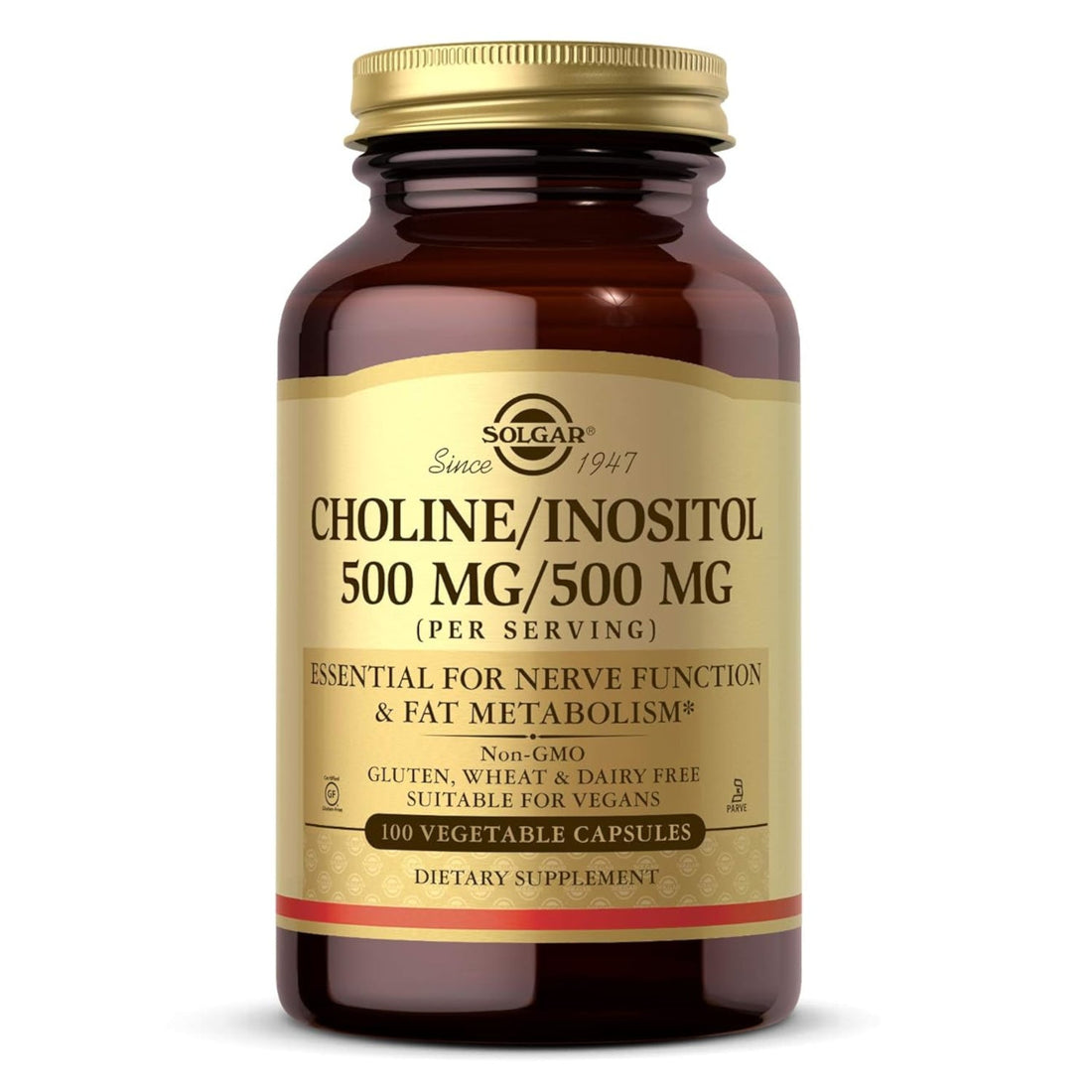 Solgar Choline/Inositol 500 Mg/500 Mg Vegetable Capsules by Pasteur Pharmacy