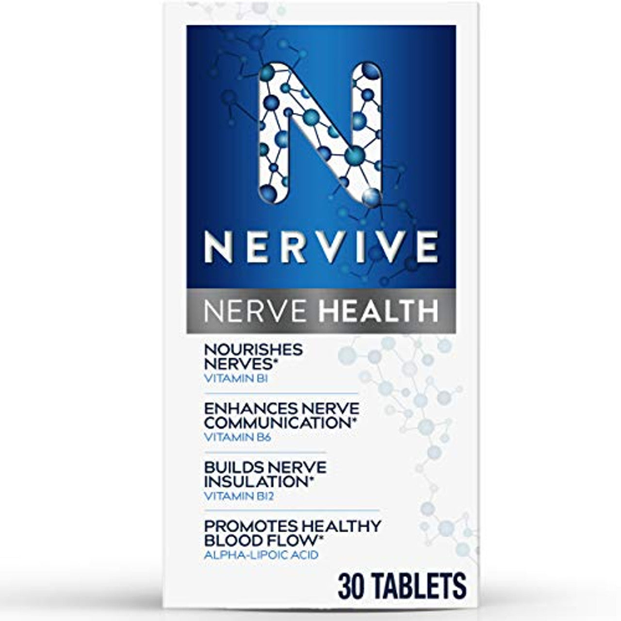 Nervive Nerve Health Support Supplement, Vitamin B Complex &amp; Alpha Lipoic Acid, 30 Count by Pasteur Pharmacy