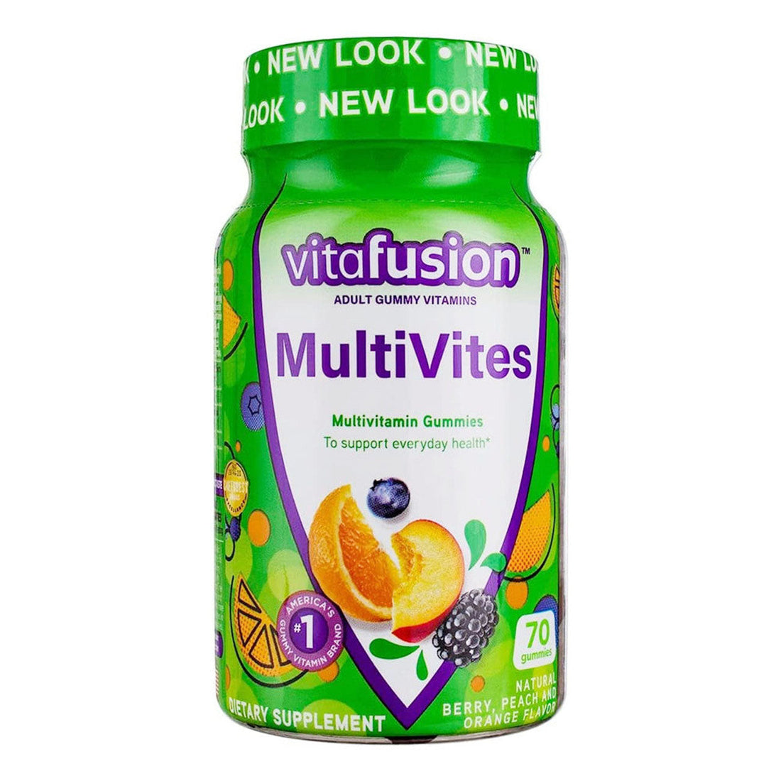 Vitafusion MultiVites Daily Multivitamin Gummies, Berry, Peach &amp; Orange Flavors, 70 Count by Pasteur Pharmacy
