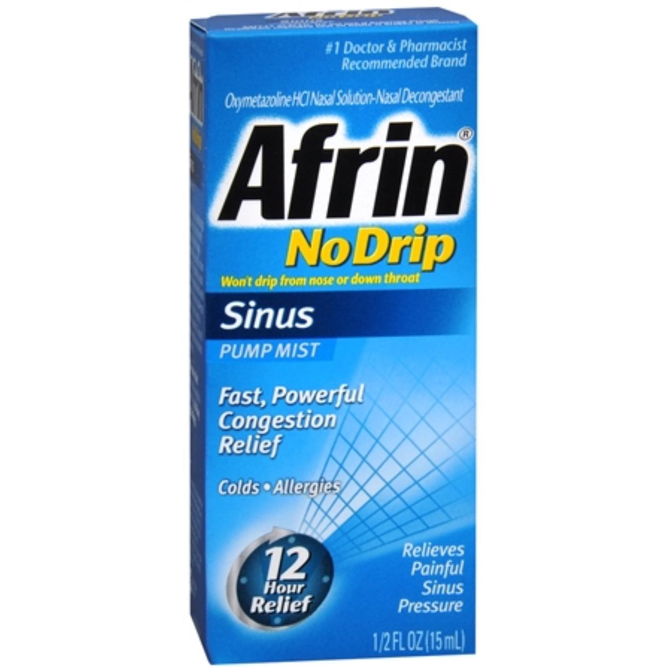 Afrin Nasal Pump Mist, Allergy Sinus, No Drip 0.5 Fl Oz by Pasteur Pharmacy