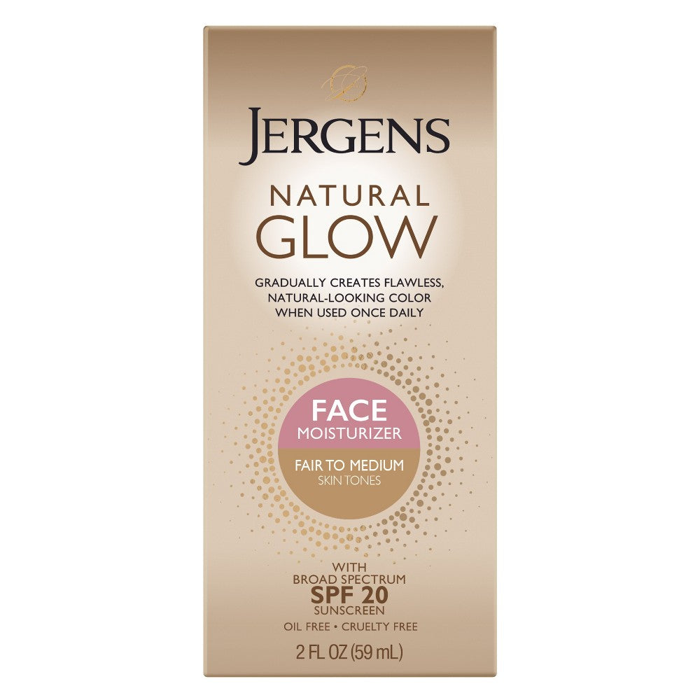Jergens Natural Glow, Face Daily Moisturizer, SPF 20, Fair To Medium, 2 Fl Oz (59 Ml) by Pasteur Pharmacy