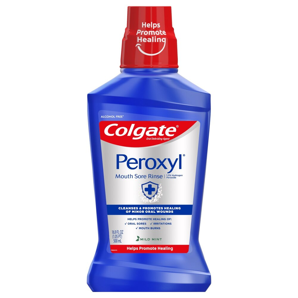 Colgate Peroxyl Mouth Sore Rinse Alcohol-Free (16.9 oz) by Farmacias Savia