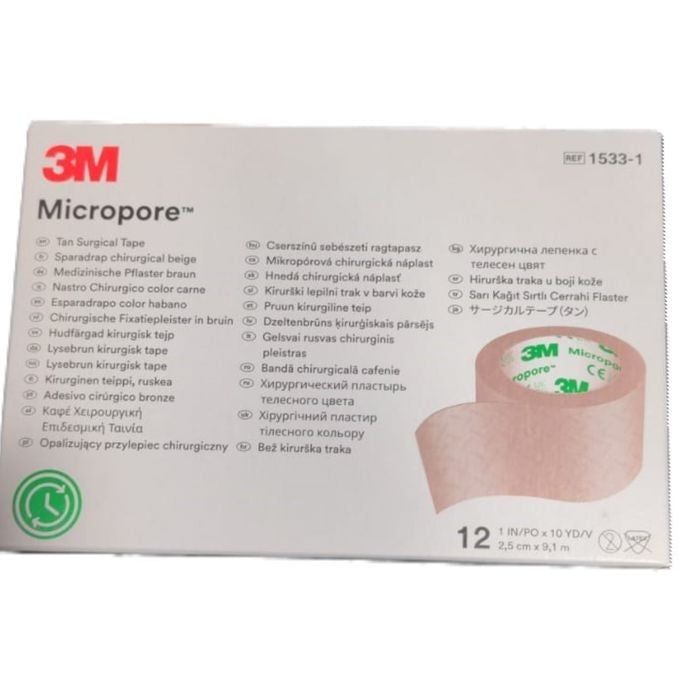 3m Micropore Tan Surgcal 1inx10yd Tape 12ct by Pasteur Pharmacy