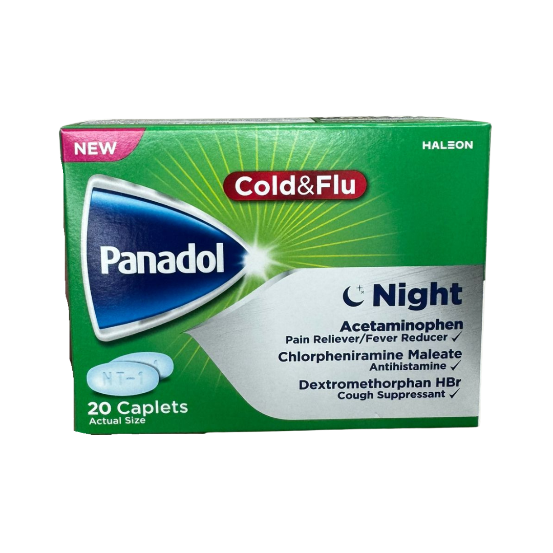 Panadol Cold &amp; Flu Night 20 Caplets by Farmacias Savia