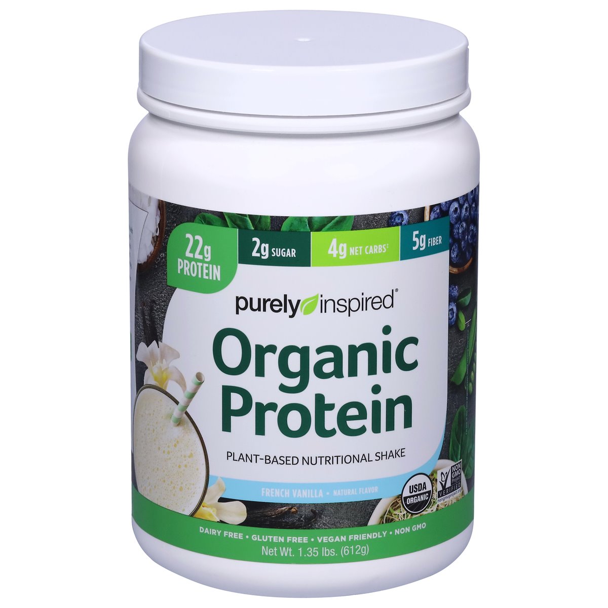 Purely Inspired Organic Protein Plant Based French Vanilla Nutritional Shakes 1.35 Lb by Pasteur Pharmacy