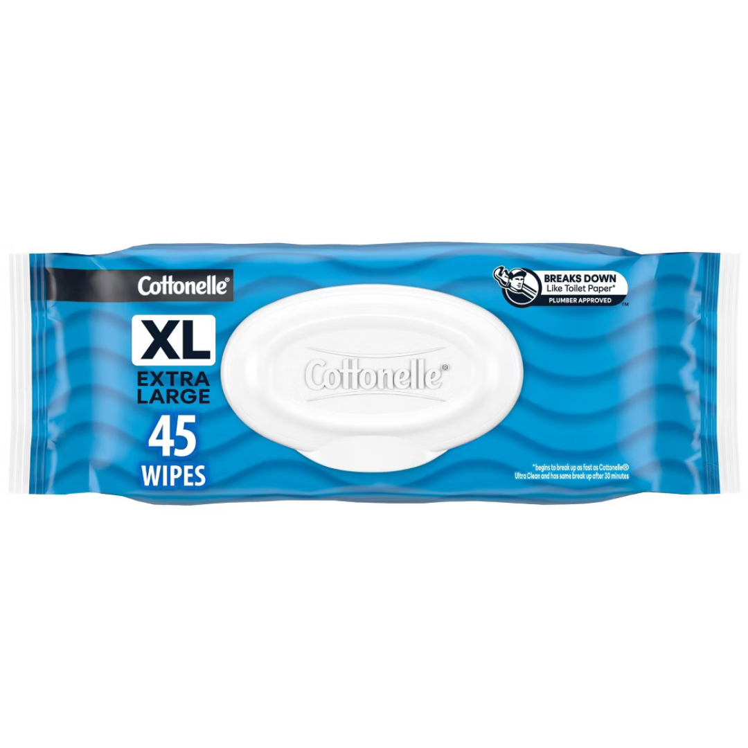 Cottonelle XL Flushable Wipes Unscented (45 ct) by Farmacias Savia