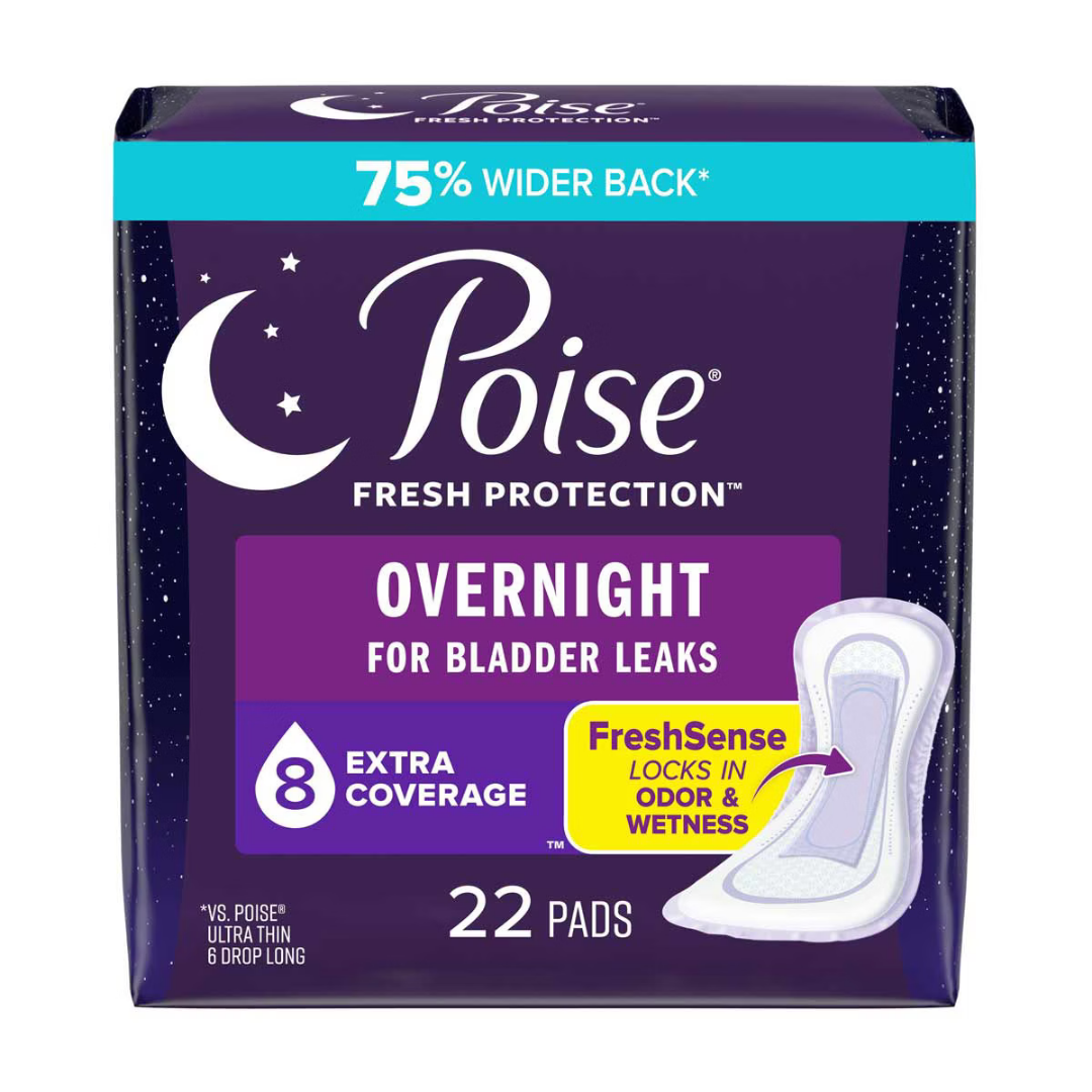 Poise Overnight Extra Coverage Incontinence Pads (22 ct) by Farmacias Savia