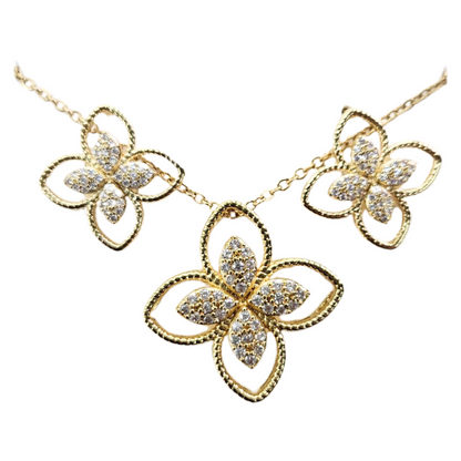 Floral &amp; Gemstone Necklace and Earrings Set – Multiple Styles by Farmacias Savia