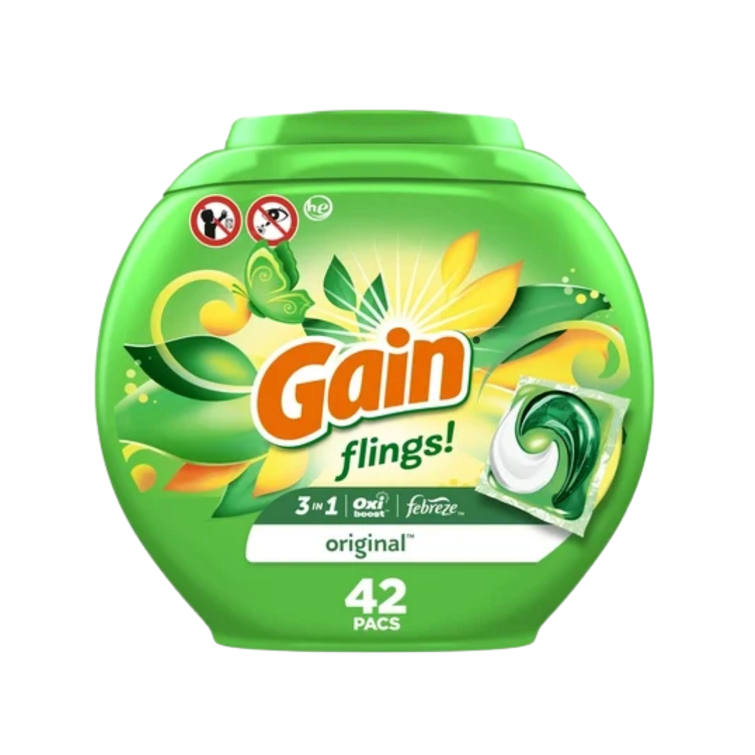 Gain Flings Original Laundry Detergent Pacs (42ct) by Farmacias Savia