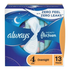 Always Infinity FlexFoam Size 4 Overnight Wings (13 Pads) by Farmacias Savia