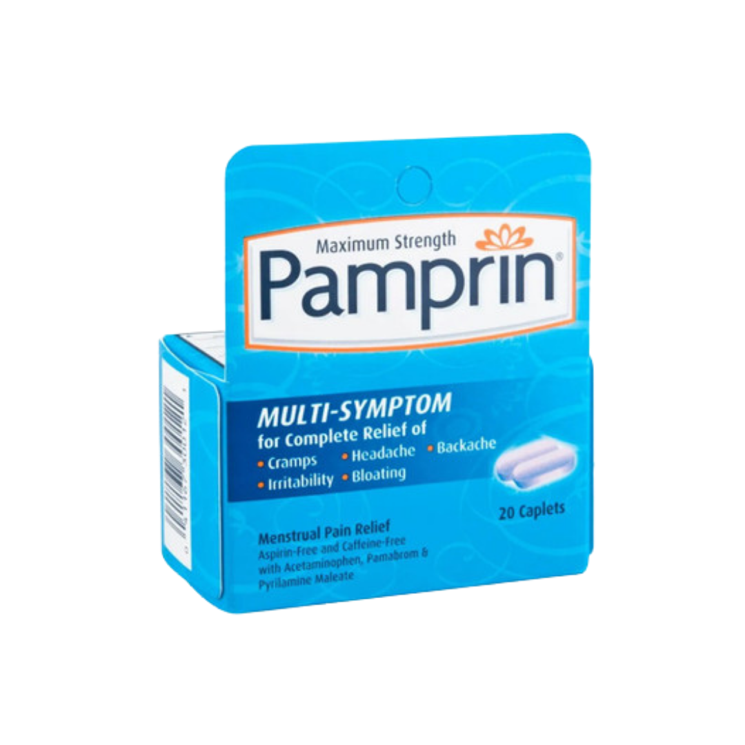 Pamprin Multi-Symptom Menstrual Pain Relief Maximum Strength (20ct) by Farmacias Savia