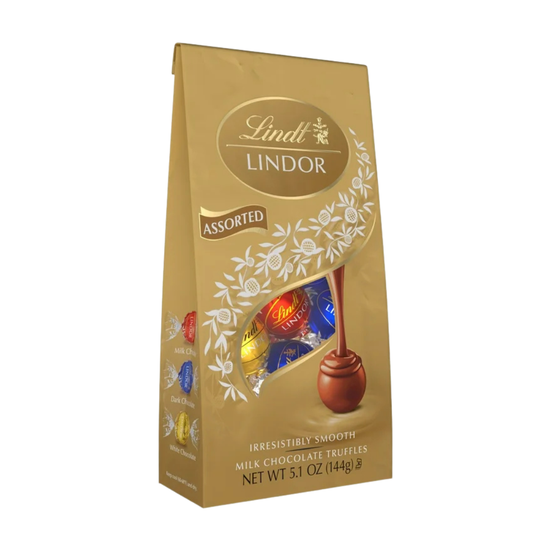 Lindt LINDOR Assorted Chocolate Truffles Variety Bag (5.1oz) by Farmacias Savia