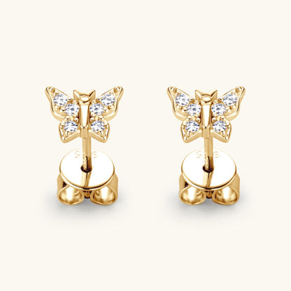 Sparkala™ Pure Sterling Silver Butterfly Stud Earrings by Sparkala