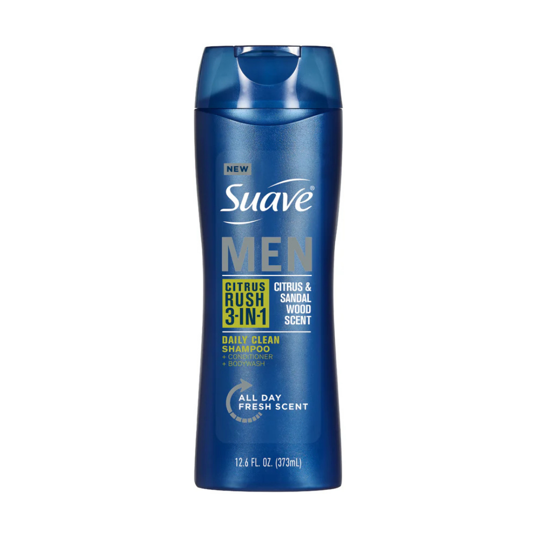 Suave Men 3-in-1 Shampoo Conditioner Body Wash Citrus Rush (12.6 fl oz) by Farmacias Savia