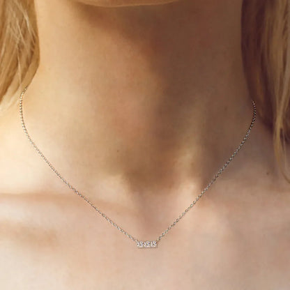 925 Sterling Silver Inlaid Sparkala™ Bar Necklace by Sparkala