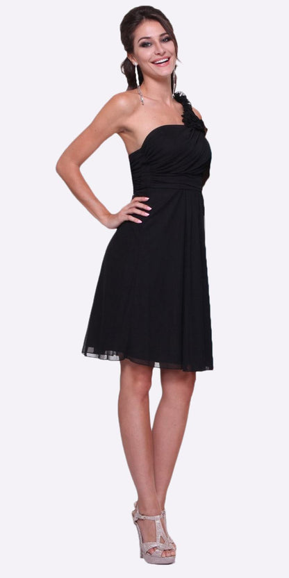 CLEARANCE - Cinderella Divine 3909 One Shoulder Chiffon Dress (Size 2XL) by DiscountDressShop