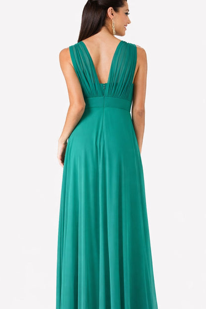CLEARANCE - Cinderella Divine 3914 Chiffon Semi Formal Jade Dress (Size 3XL, 4XL) by DiscountDressShop