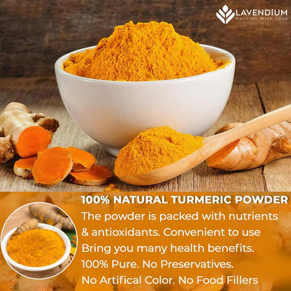 Turmeric Powder, 100% Natural &amp; Pure, Ground, Seasoning Root Powder, No Additives, No Gluten, Vegan by FreshDrinkUS - Natural and Premium Herbal Tea