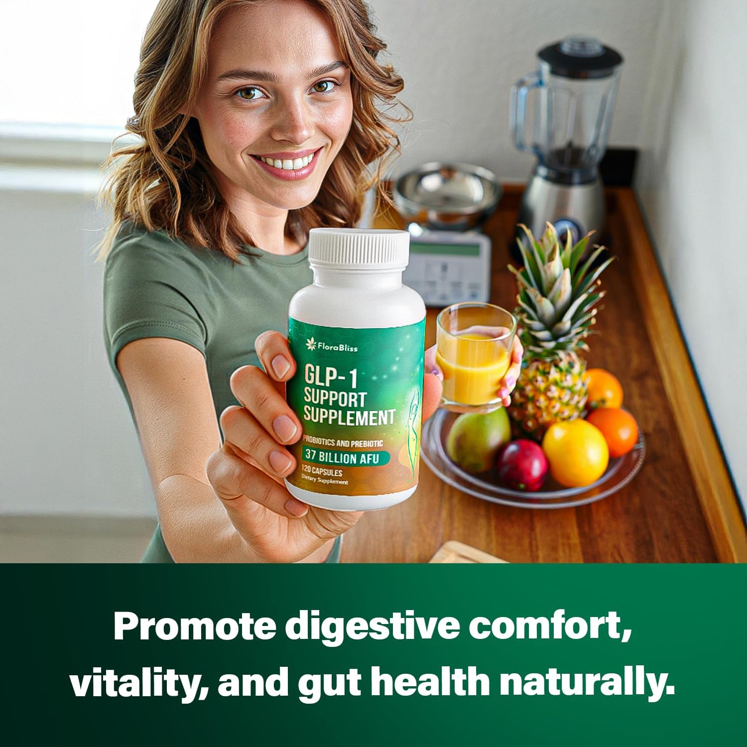 Natural Support Formula | 37 Billion Probiotics – Natural Akkermansia, Chicory Inulin, Berberine - Vitamin D &amp; B2 by FreshDrinkUS - Natural and Premium Herbal Tea