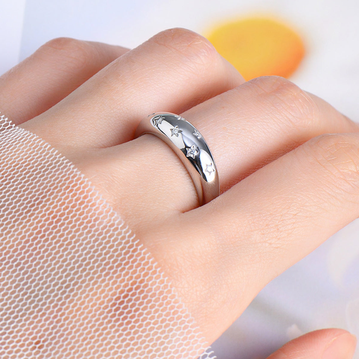 Pure Sterling Silver Inlaid Sparkala™ Star Ring by Sparkala
