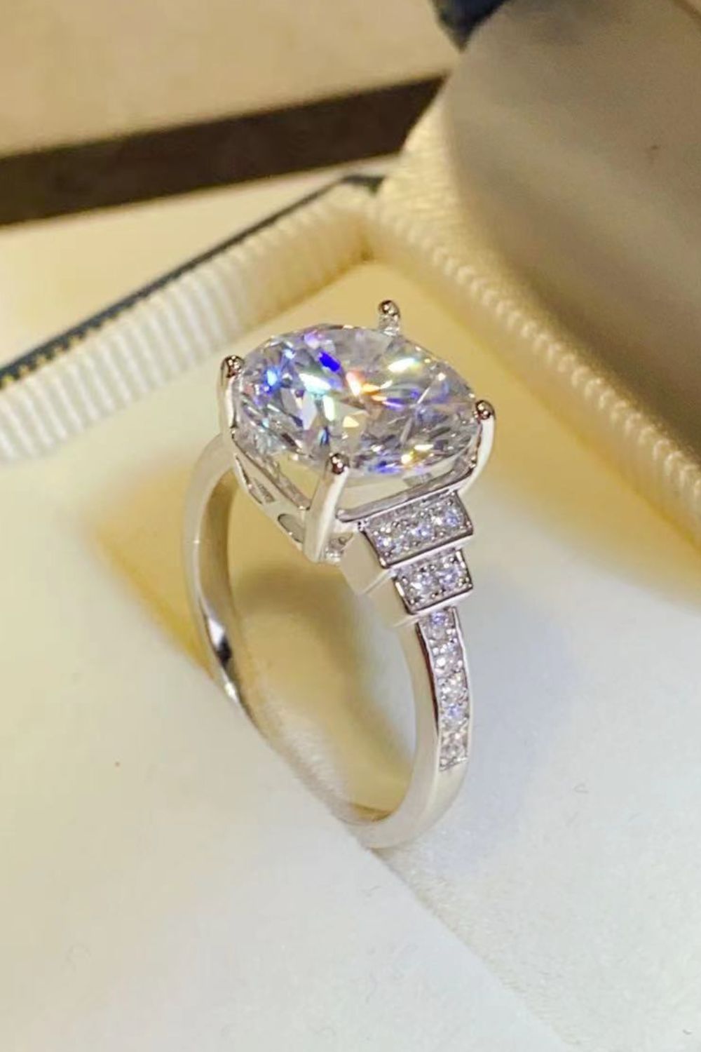 5 Carat Brilliant Round Cut Sparkala™ Platinum Over Pure Sterling Silver Ring by Sparkala