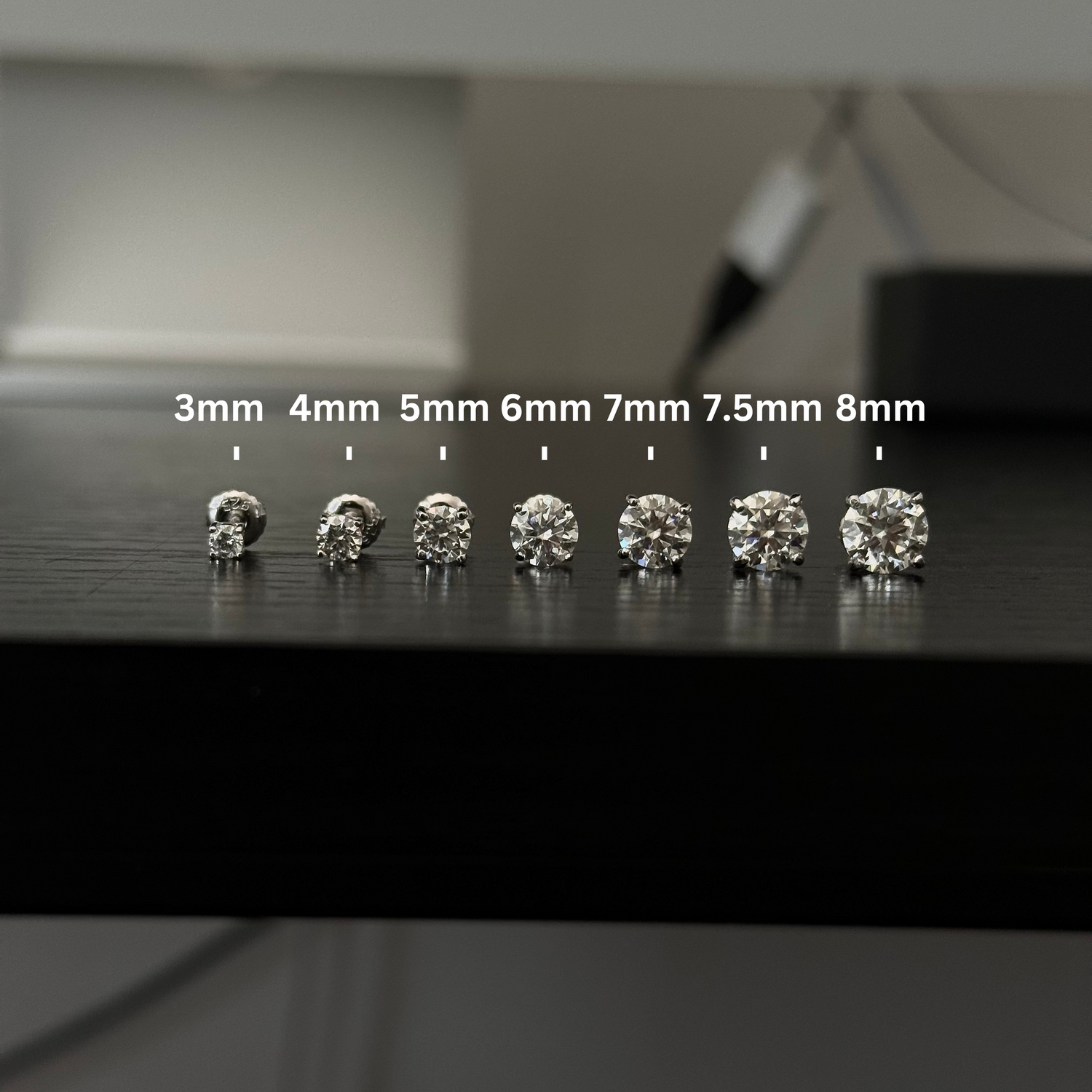 Moissanite Round Cut Stud Earrings by Jayco Jewelry