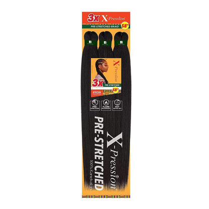 X-Pression 3X Pre-Stretched Braiding Hair 58 in