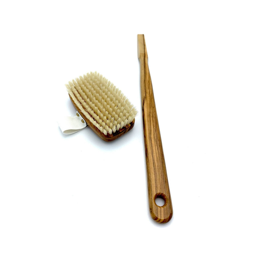 Dural Bath &amp; Massage Brush Light Natural Bristles Olive Wood by Pasteur Pharmacy