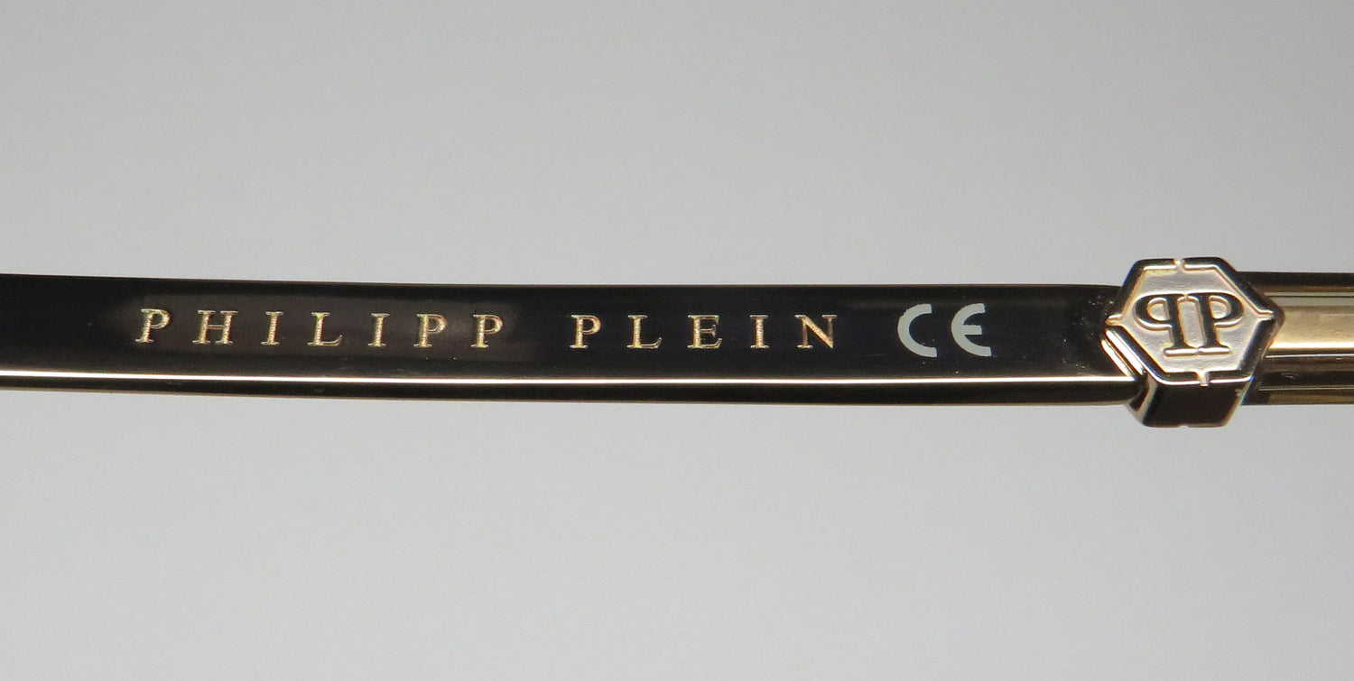 Philipp Plein Vpp057 Plein Gold Silhouette Eyeglasses by ModaFrames