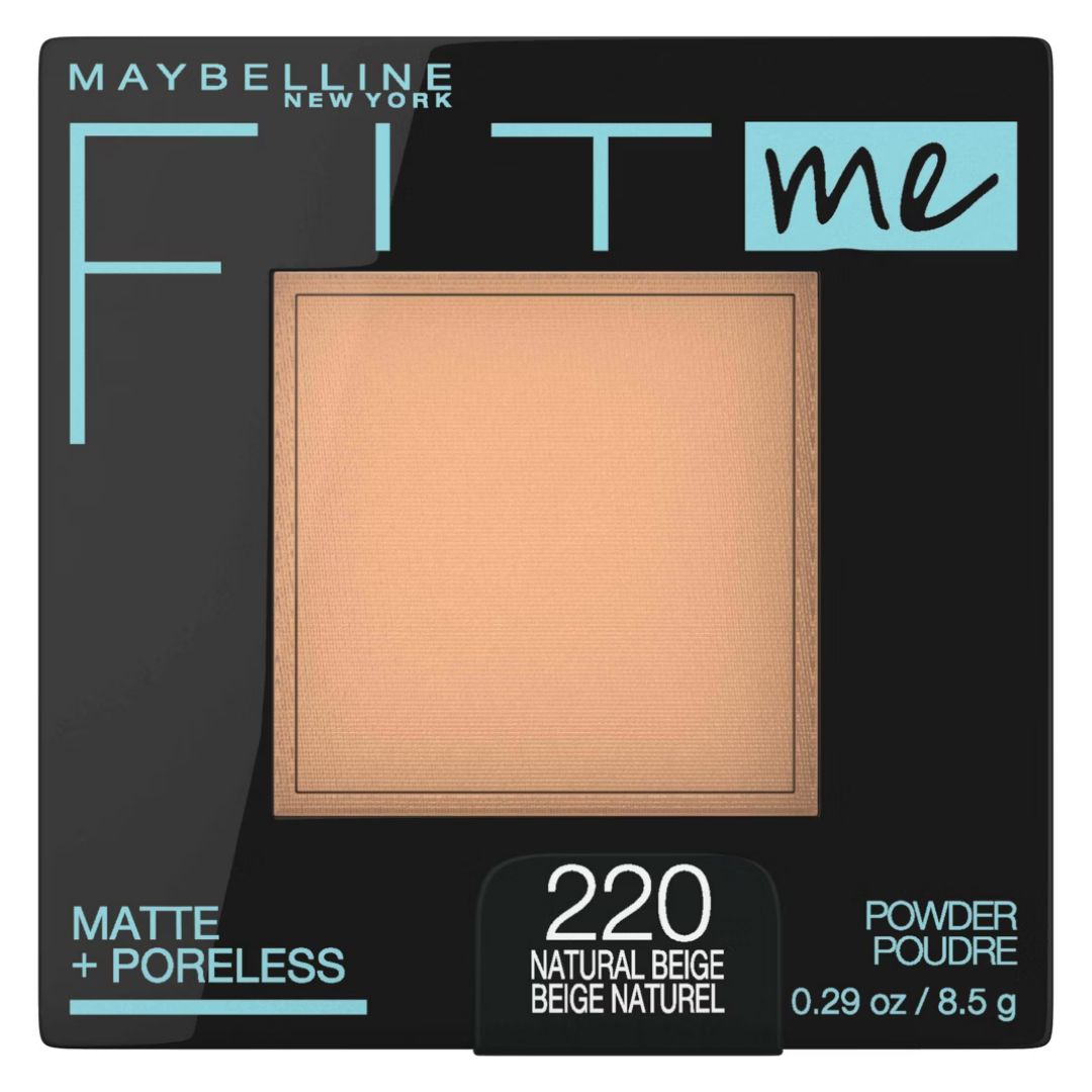 Maybelline Fit Me Matte + Poreless Powder Natural Beige 220 (0.29oz) by Farmacias Savia