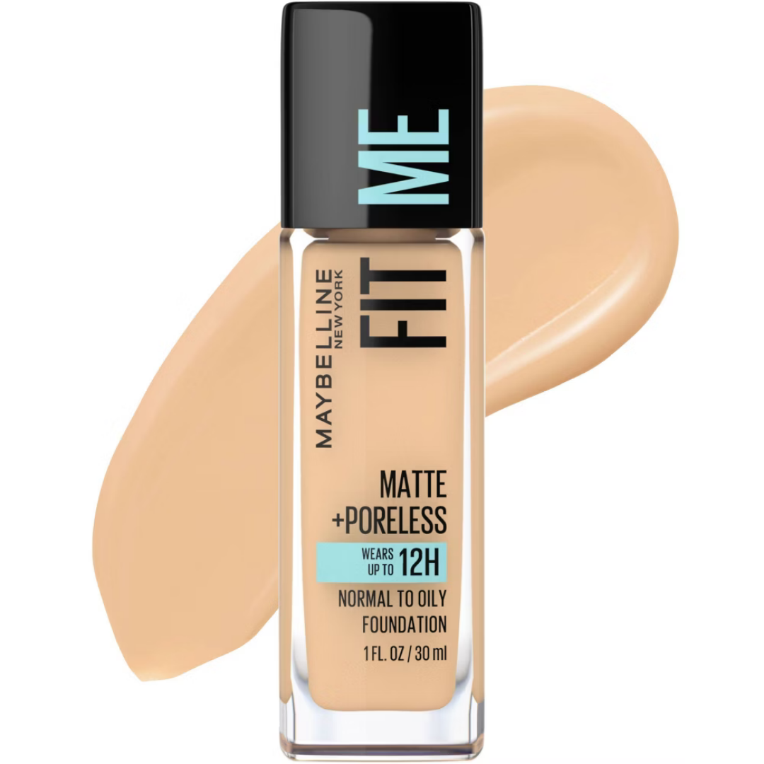Maybelline Fit Me Matte + Poreless Foundation Warm Nude 128 (1oz) by Farmacias Savia