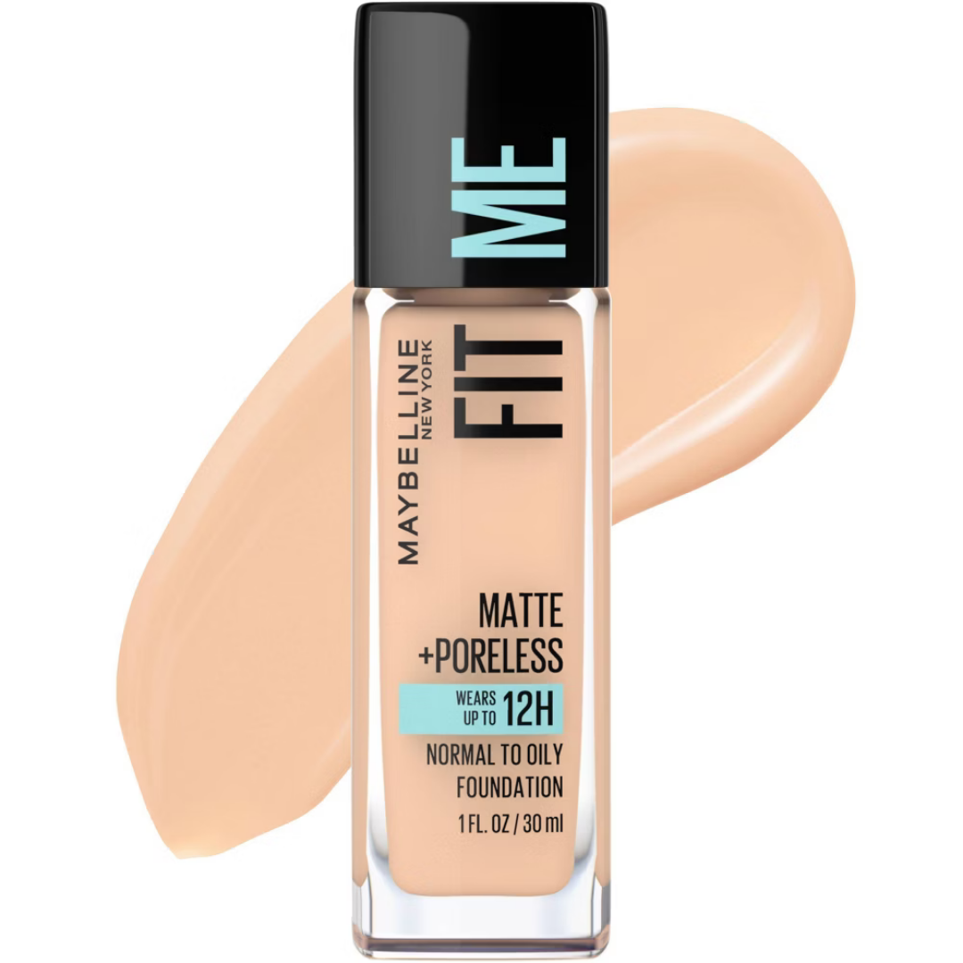 Maybelline Fit Me Matte + Poreless Foundation Soft Sand 124 (1oz) by Farmacias Savia