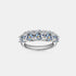 3.6 Carat 5 Stone Brilliant Round Cut Sparkala™ Pure Sterling Silver 5 Stone Ring by Sparkala