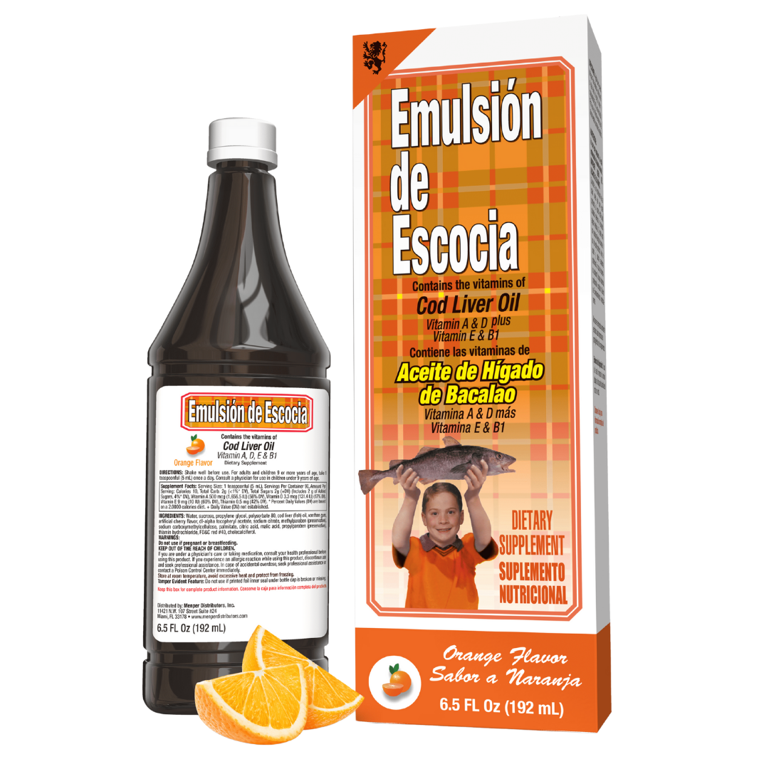 Emulsión de Scott Cod Liver Oil Orange Flavor (6.5oz) by Farmacias Savia