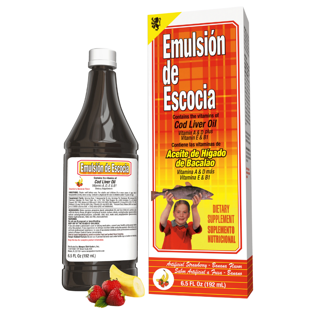 Emulsión de Scott Cod Liver Oil Strawberry Banana (6.5oz) by Farmacias Savia