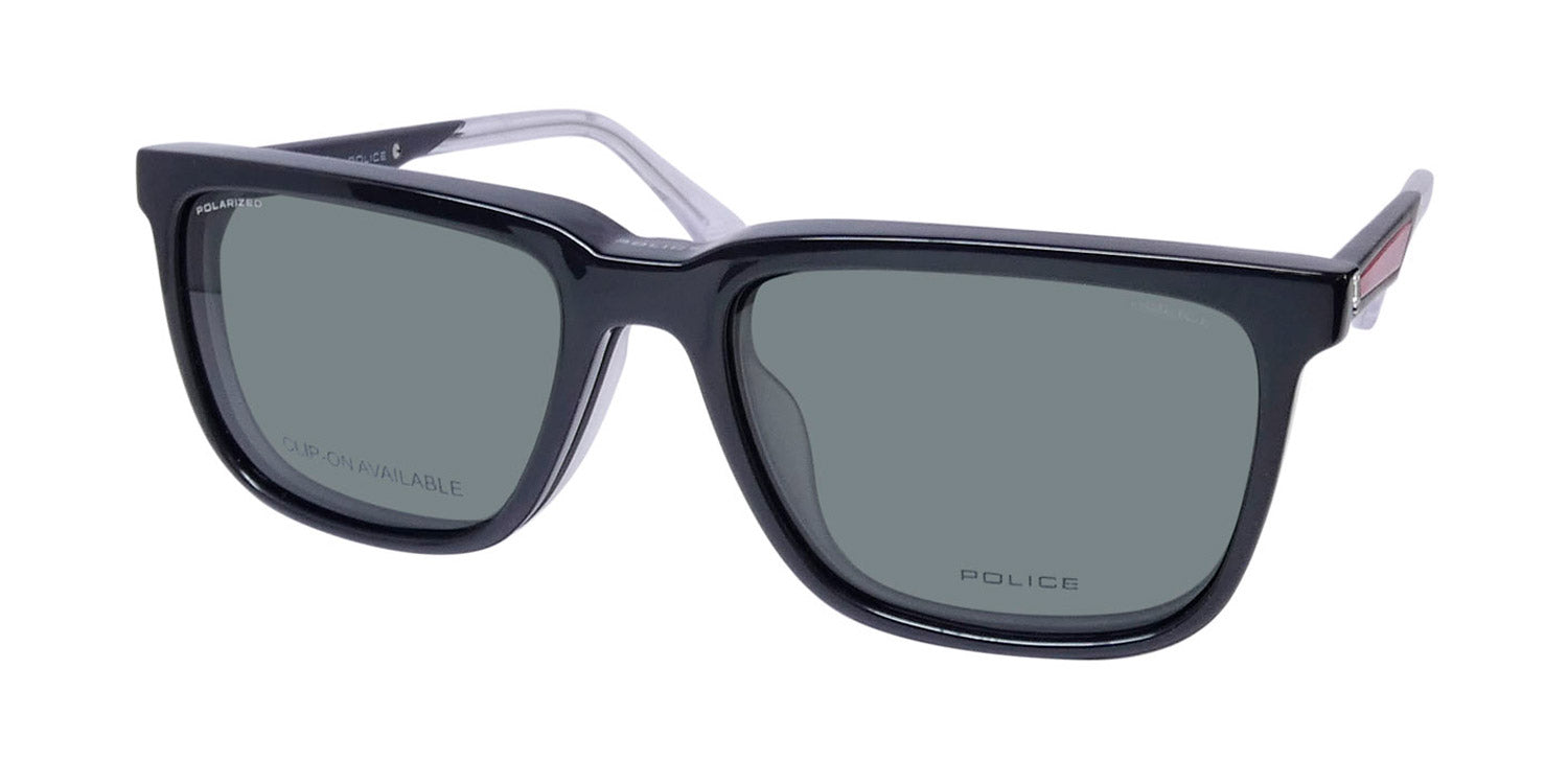 Police Vplf01 Groove 1 Clip-On Eyeglasses by ModaFrames