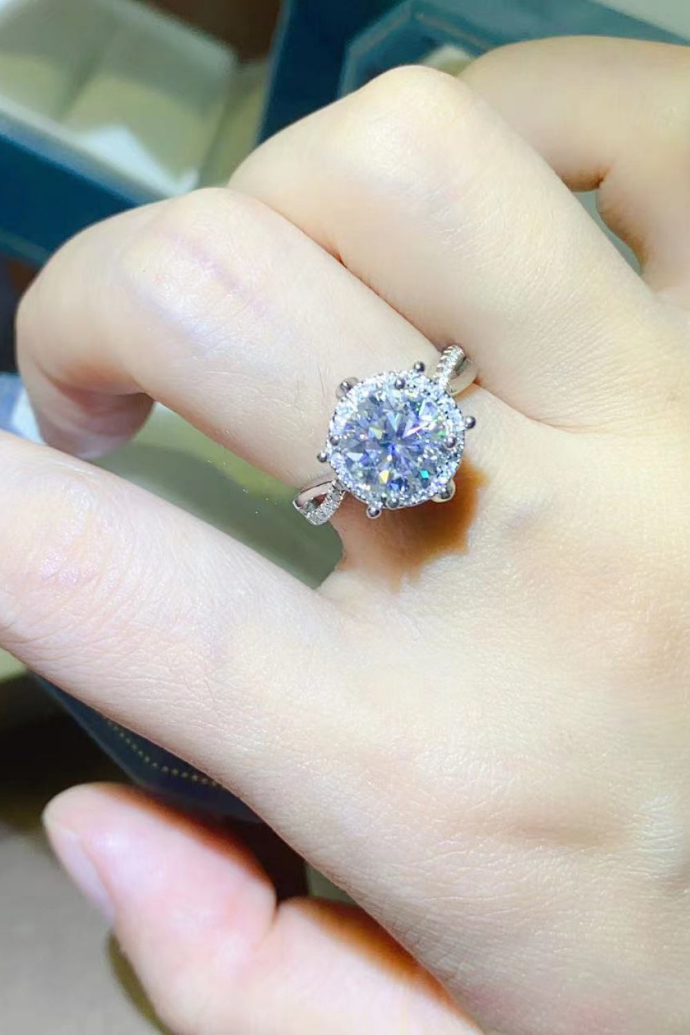 2 Carat Brilliant Round Cut Sparkala™ Platinum Over Pure Sterling Silver Ring by Sparkala