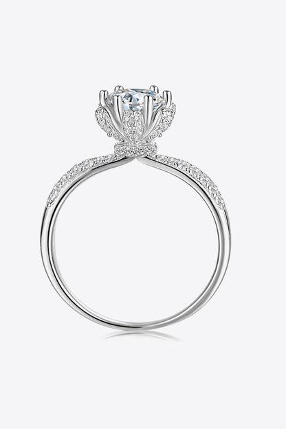 1 Carat Round Brilliant Round Cut Sparkala™ 6-Prong Ring (Platinum Over Pure Sterling Silver) by Sparkala