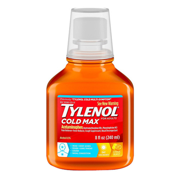 Tylenol Cold + Flu + Cough Daytime Liquid, Citrus Burst, 8 Fl. Oz by Pasteur Pharmacy