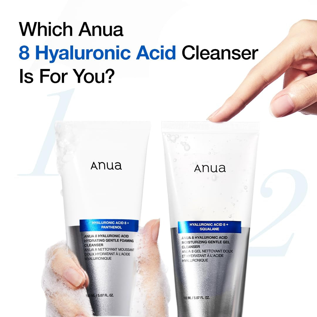 Moisturizing Gentle Gel Cleanser, Hyaluronic Acid, Squalane, Ceramide, Foaming Facial Korean Cleanser, Ph Balance, Daily Hydrating Face Wash, Korean Skincare (150Ml/5.07Fl Oz.) by Korean Skin Care
