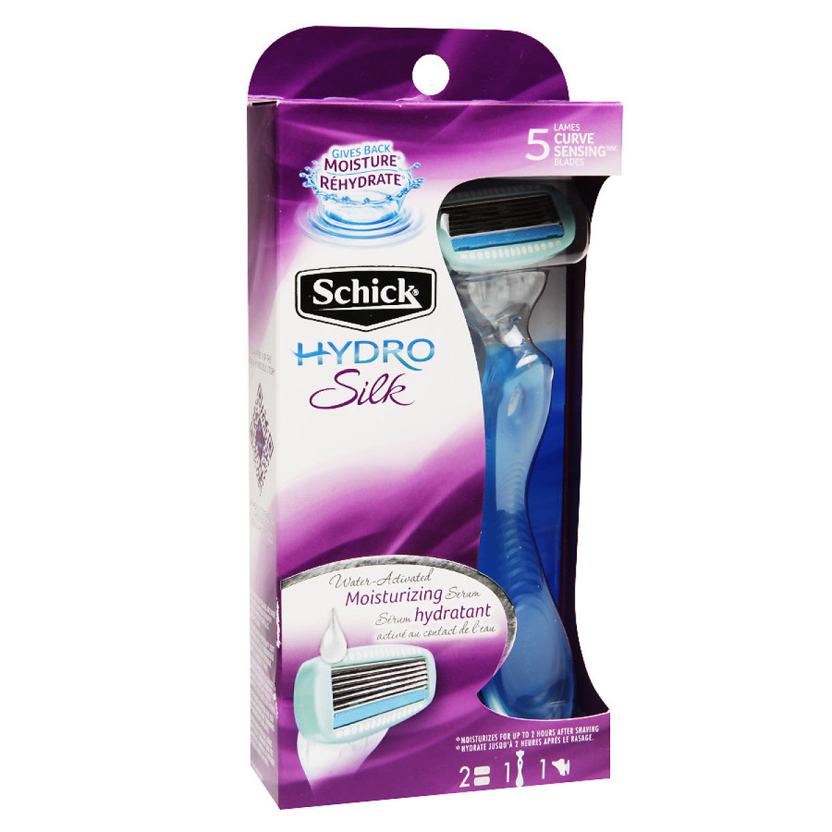 Schick® Hydro Silk® Razor – 5 Curve-Sensing Blades with Moisture Care by Pasteur Pharmacy