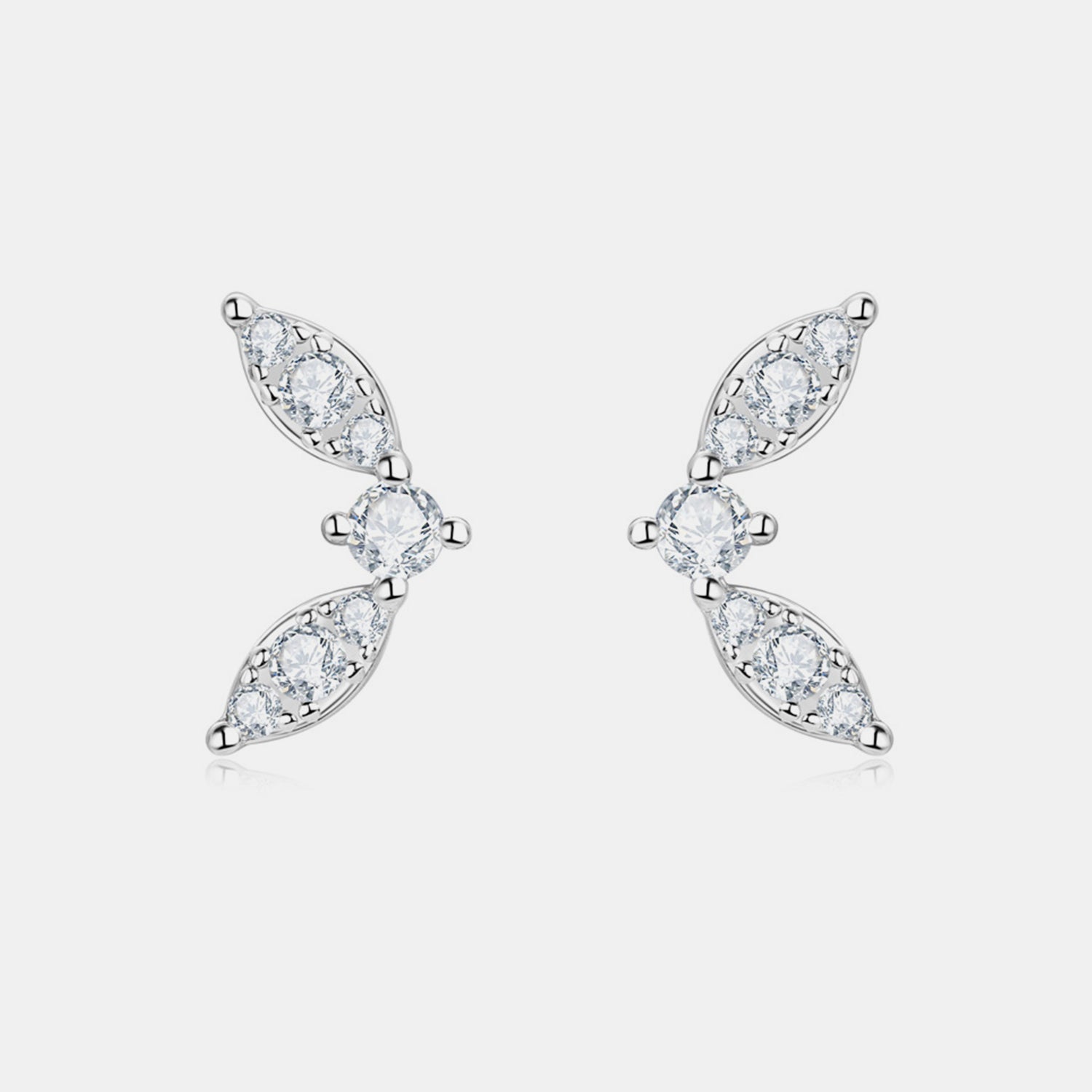 Sparkala™ Platinum-Plated Pure Sterling Silver Stud Earrings by Sparkala