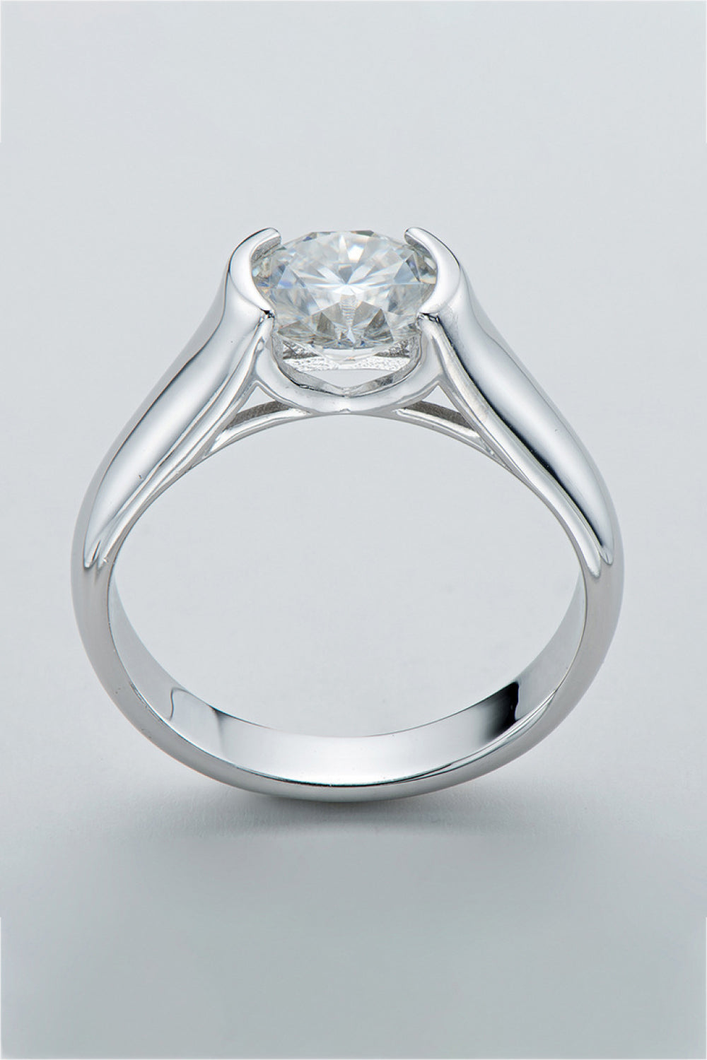 Looking Good 2 Carat Brilliant Round Cut Sparkala™ Platinum Over Pure Sterling Silver Ring by Sparkala