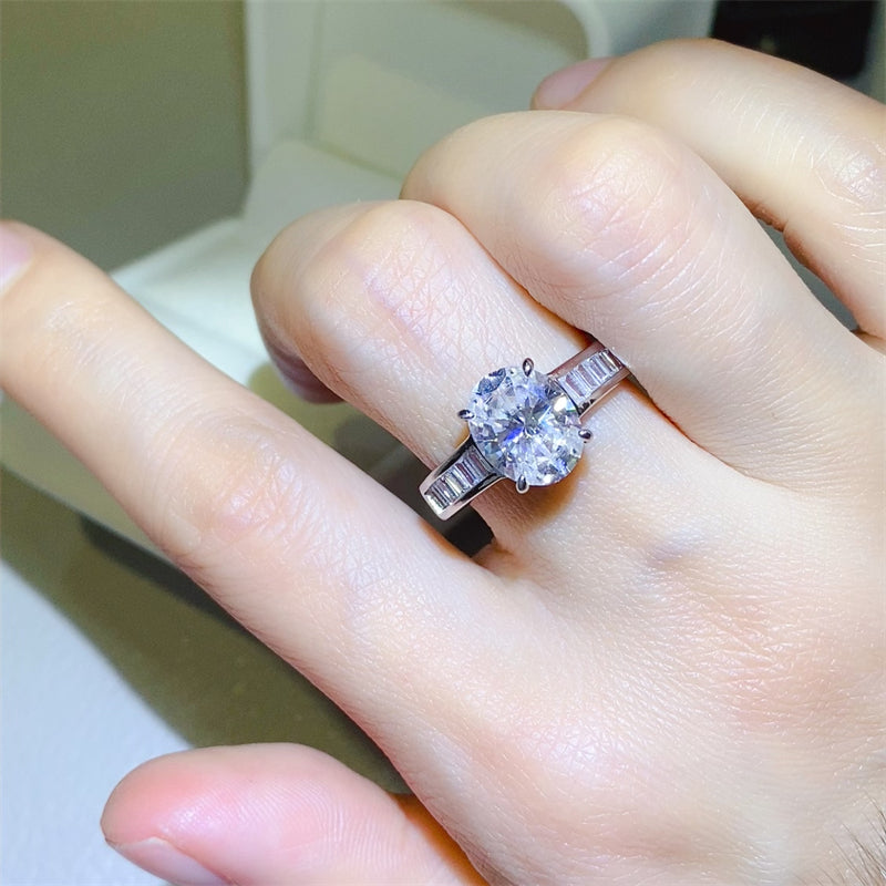 3 Carat Oval-Cut Sparkala™ Pure Sterling Silver Ring by Sparkala